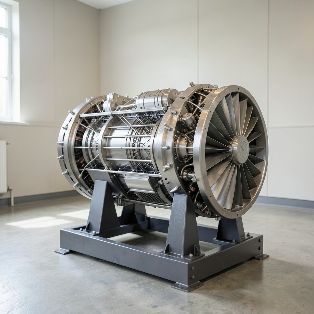Cutaway turbine display used during a propulsion workshop